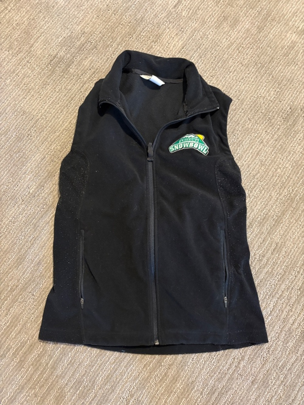 Women’s Black Arizona Snowbowl Fleece Vest - Zip Front